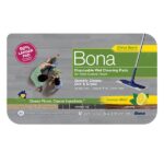 Bona Hard-surface Floor Wet Disposable Cleaning Pads, Lemon Mint Scent, 12 Count, 6-Pack