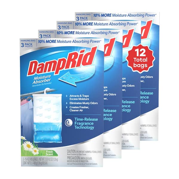 DampRid 15.4 oz. Fresh Scent Hanging Bag Moisture Absorber (12-Pack) FG83FSSBCS