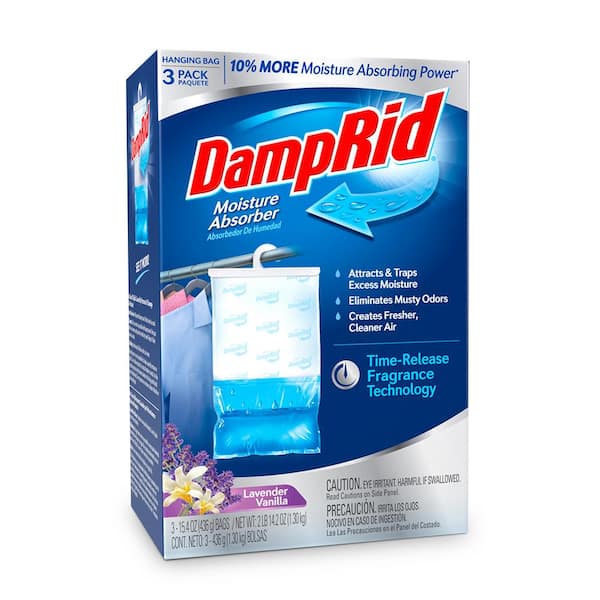 DampRid 15.4 oz Hanging Moisture Absorber, Pack of 3, Lavender Vanilla FG83LVSB