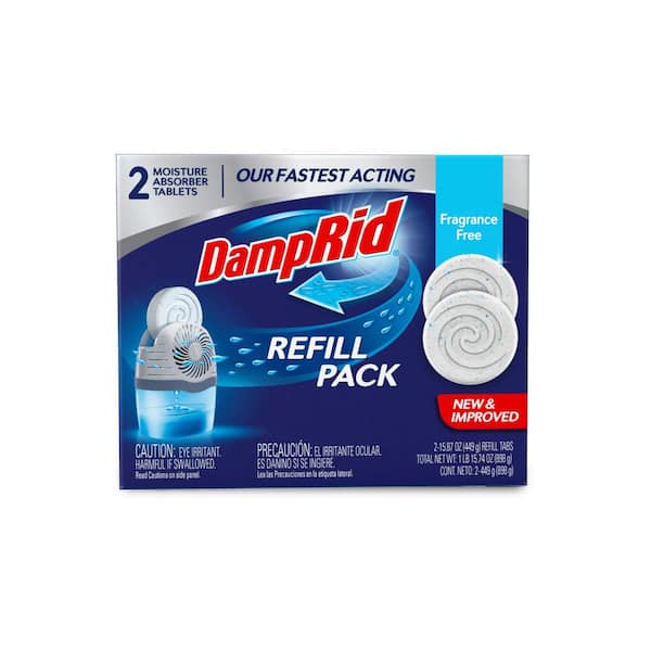 DampRid 15.8 oz. Fragrance Free Drop-In Tab Moisture Absorber Refills (2-Pack) FG97FFSB