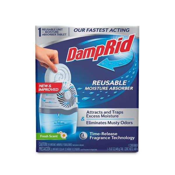 DampRid Drop-In Tab Moisture Absorber Starter Kit, Fresh Scent FG96FSSB