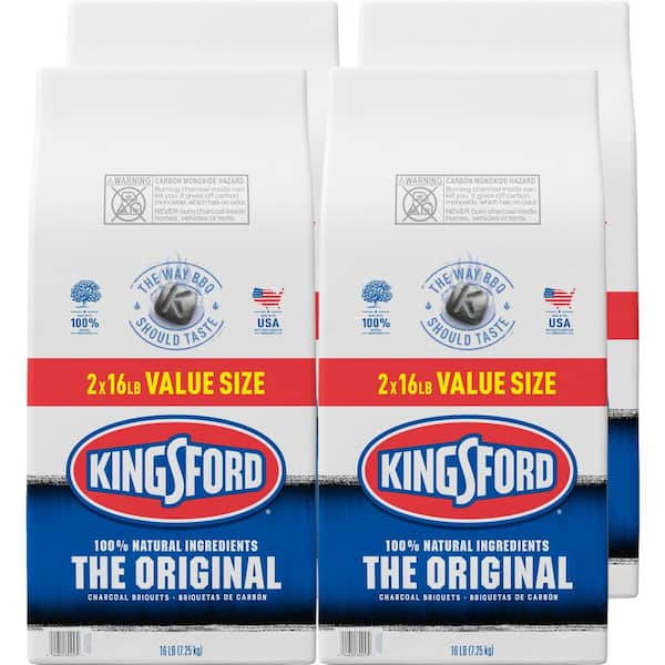 Kingsford 16 lbs. Original BBQ Smoker Charcoal Grilling Briquettes (4-Pack) C-322986025-4