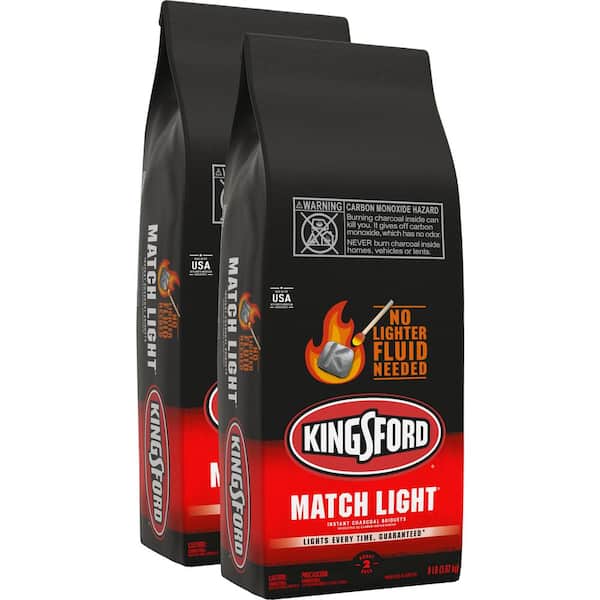 Kingsford 8 lbs. Match Light Instant BBQ Charcoal Grilling Briquettes (2-Pack) 4460060677