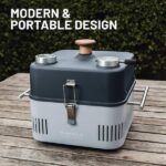 Kingsford Portable Charcoal Grilling Kit in Gray with 4 lb Kingsford Charcoal and Grilling Tools 10044600603916