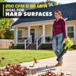 RYOBI ONE+ 18V 90 MPH 250 CFM Cordless Battery Leaf Blower (Tool Only) P21011BTL