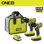 RYOBI ONE+ 18V Cordless 2-Tool Combo Kit with Drill/Driver, Impact Driver, (2) 1.5 Ah Batteries, and Charger PCL1200K2