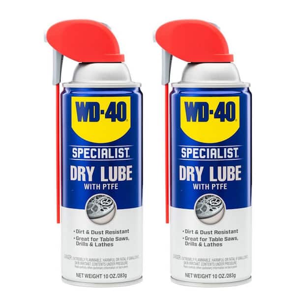 WD-40 SPECIALIST 10 oz. Dry Lube with PTFE, Lubricant with Smart Straw Spray (2-Pack) 61200