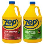 ZEP 128 oz. High-Traffic Floor Polish with Heavy-Duty Floor Stripper 128 oz. (2-Pack Combo) BNZUHTFFLFFS128