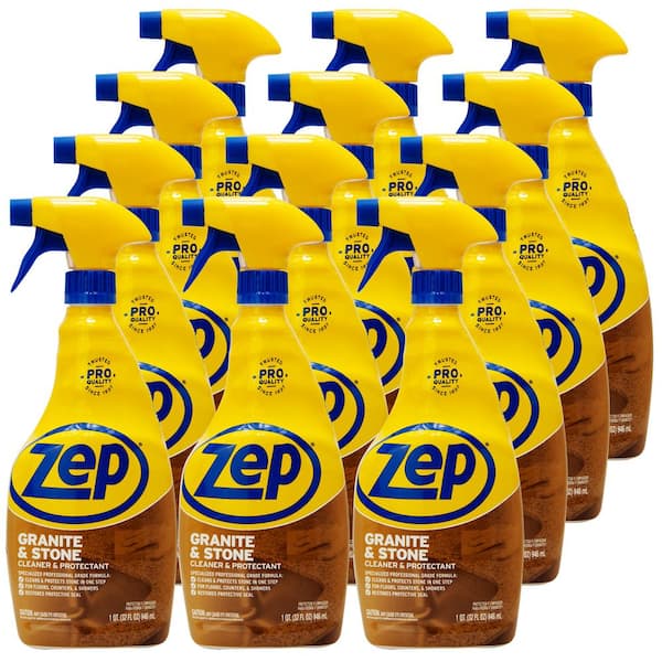 ZEP 32 oz. Granite and Stone Countertop Polish, Cleaner and Protectant (12-Pack) ZUCSPP32